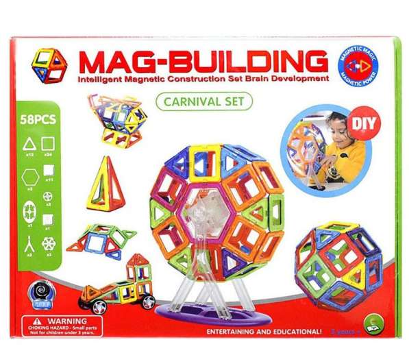 Детский Конструктор MAG Building на 58 деталей