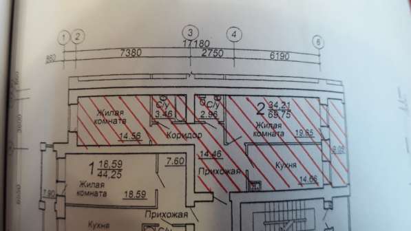 2-к квартира, 70 м2, 6/14 эт