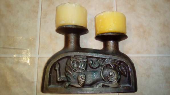 Подсвечник бронзовый на две свечи
