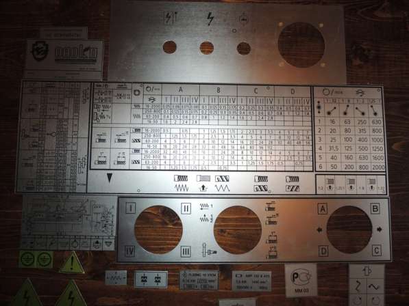 Таблички для токарных станков 16к20, 16к25, 1к62, 1в62 в Санкт-Петербурге