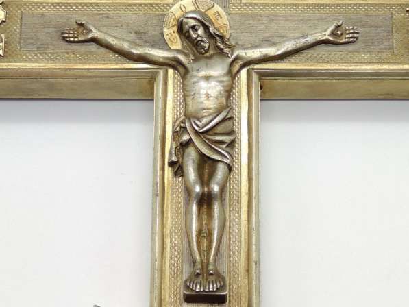 Старинный напрестольный крест. Серебро «84». Москва, 1890 г в Санкт-Петербурге фото 9