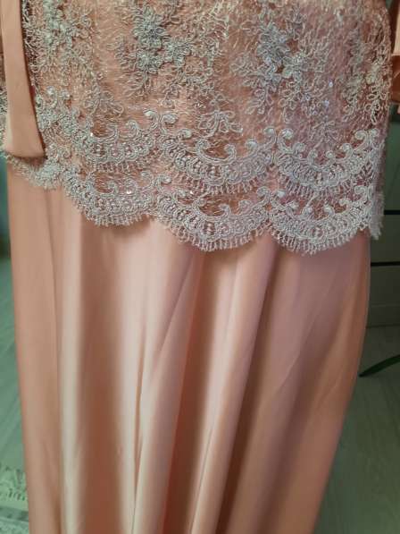 Продам нарядное платье-костюм нежно розового-персикового цв в фото 4