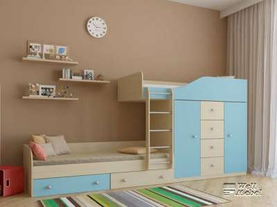 Детская двухъярусная кровать «Астра 6» РВ-мебель в Москве фото 8