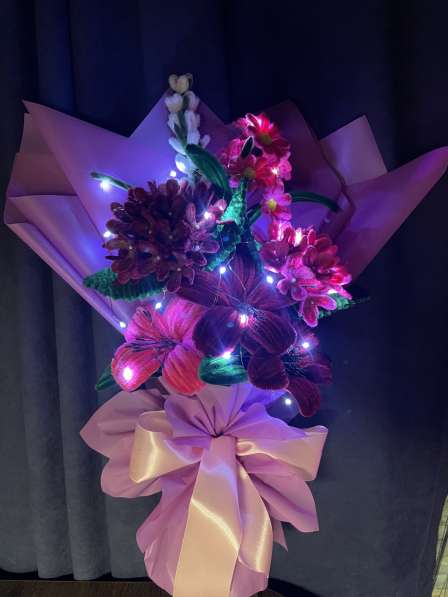 Букет из синельной проволоки в Новосибирске фото 4