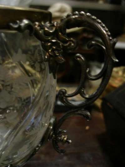 Старинная бонбоньерка(вазон),стекло,мета в Санкт-Петербурге фото 3