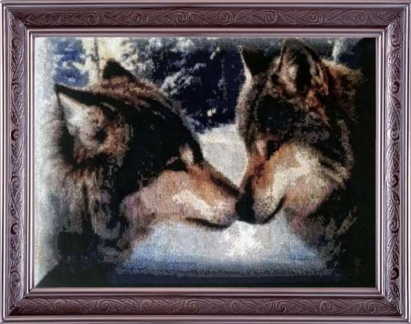 Вышитая картина "Волки" в Жуковском