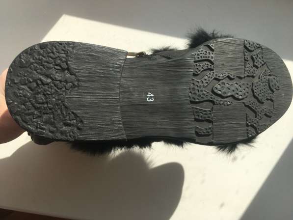 Ботинки сапоги новые размер 43 зима кожа мужские чёрные мех в Москве фото 11