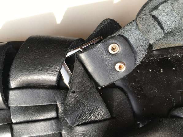Сандали мужские новые размер 45 44 кожа чёрные подошва резин в Москве