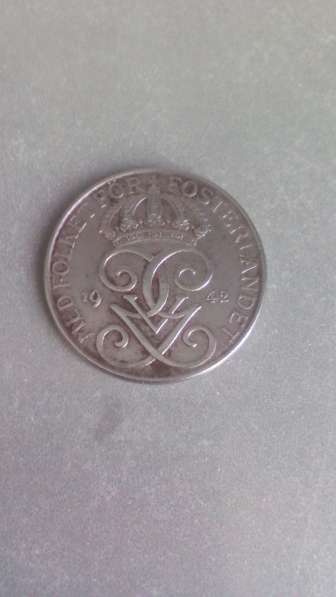 Монета 5 Эре 1942 год Швеция