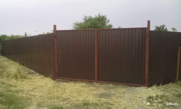 Забор из профнастила высотой 2 метра под ключ в Челябинске фото 6