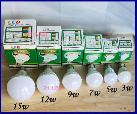 LED лампы 3W,5w,7w,9w,12w,15w 20w 36w в фото 9