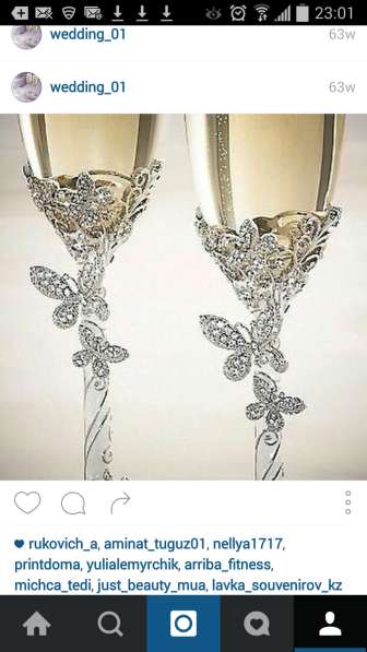 Эксклюзивные свадебные бокалы из Америки кристаллы сваровски в Краснодаре фото 3