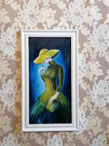 Картина Гортензия (Дама в шляпе) интерьерная живопись, масло в Москве фото 5
