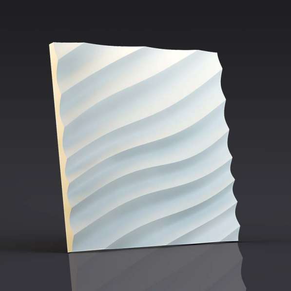 Гипсовые 3D панели - Волна диагональная мелкая