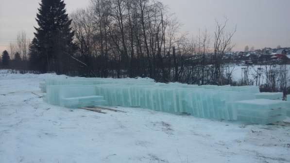 Природный лед для ледового городка, ледовой скульптуры в Кирове фото 6