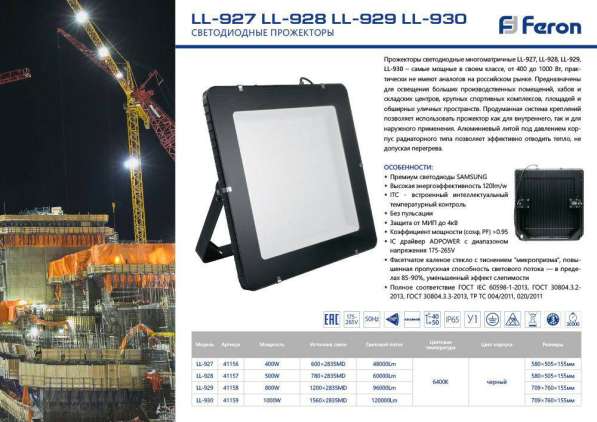 Светодиодный прожектор Feron LL-930 IP65