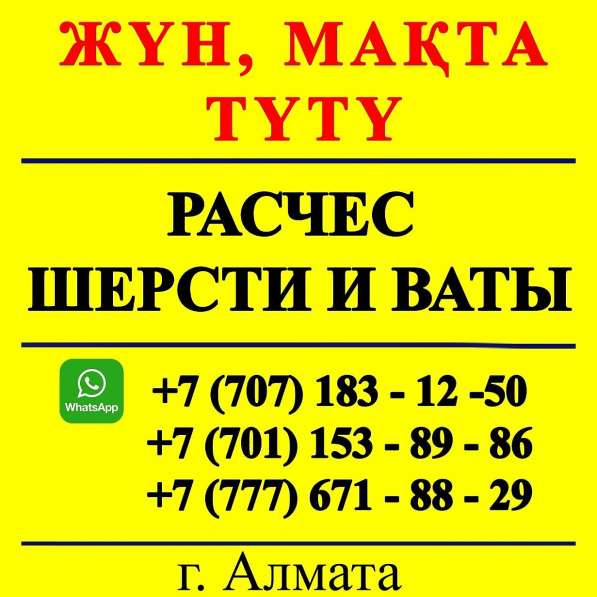 Мақта түту Расчес шерсти