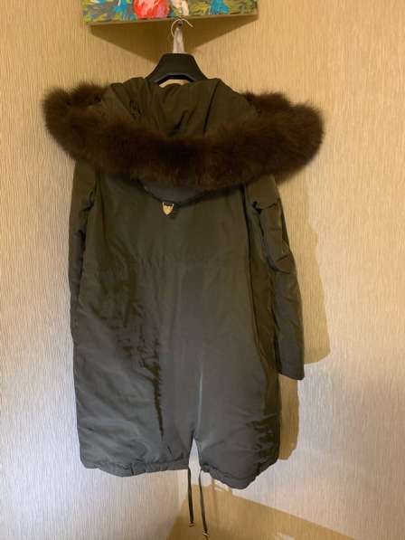 Женская куртка-парка с воротником из меха песца 46 в Москве фото 4