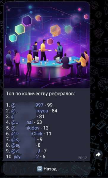 Реферальная система бот в Telegram в Москве