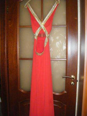 красное атласное и шифоновое коралловое платье в Раменское фото 4