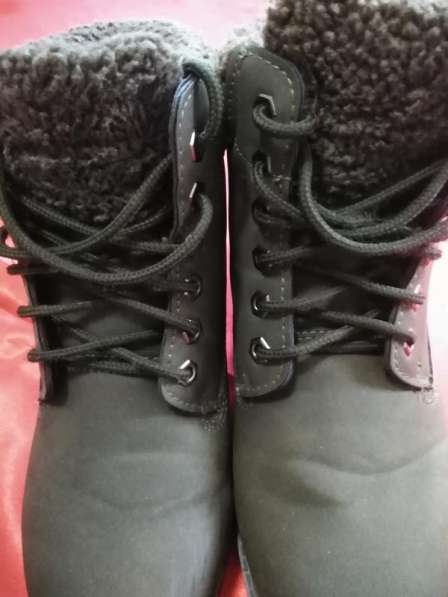 Зимние ботинки нубук на меху в стиле тимберленд хаки р. 38 с в фото 8