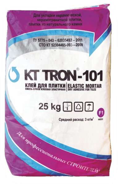 КТтрон–101 клей для плитки эластичный гидроизоляционный с по