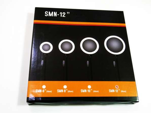 Кольцевая LED лампа SMN-12 30см 1 крепл. тел USB в фото 6