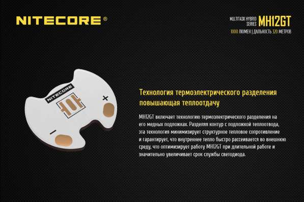 NiteCore Перезаряжаемый, аккумуляторный фонарь - NiteCore MH12GT в Москве фото 7