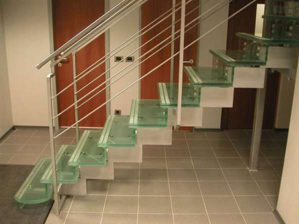 Стеклянные перила для лестниц, лестницы в 