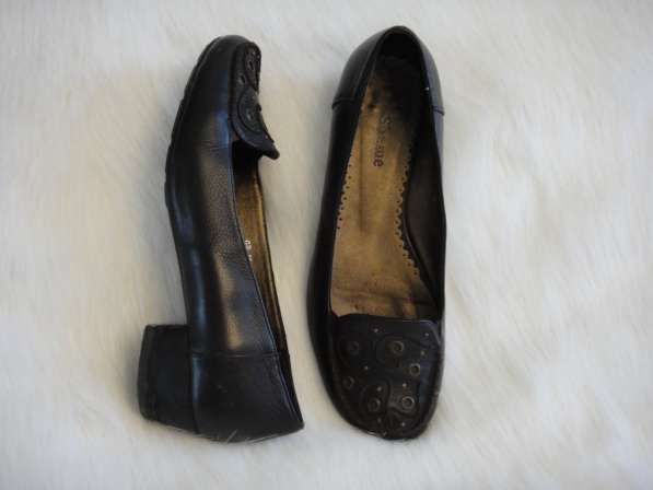 Туфли кожаные, темно-коричневые, 37 размер