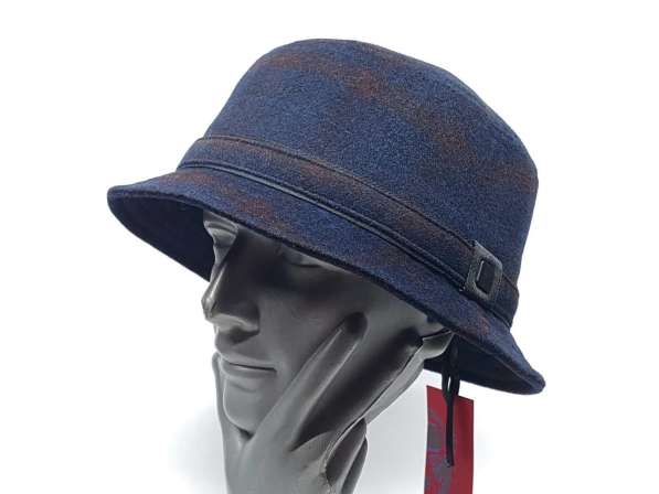 Шляпа панама шарф шерстяная мужская Gentelmens (т. синий) в Москве фото 7