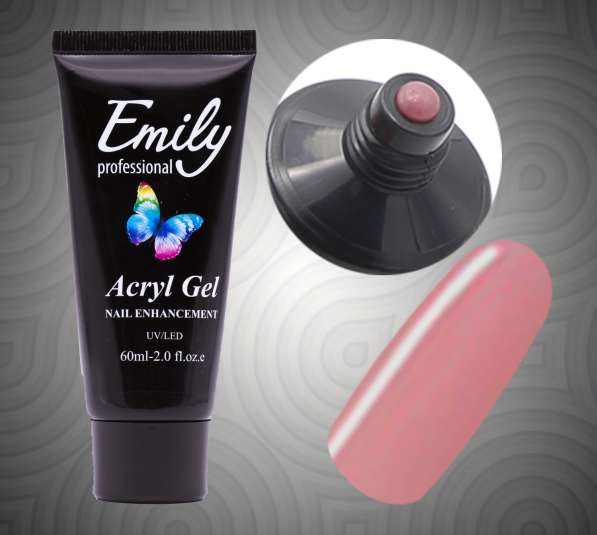 Полигель Emily Acryl Gel, тёмно-розовый цвет, 60ml
