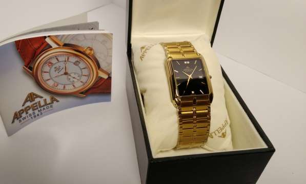 Швейцарские часы Appella A-215. Оригинал. Кварц. Позолоченны