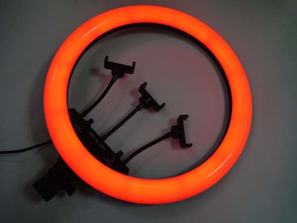 Кольцевая LED лампа RGB MJ18 45см 220V 3 крепл. тел + пульт в фото 11
