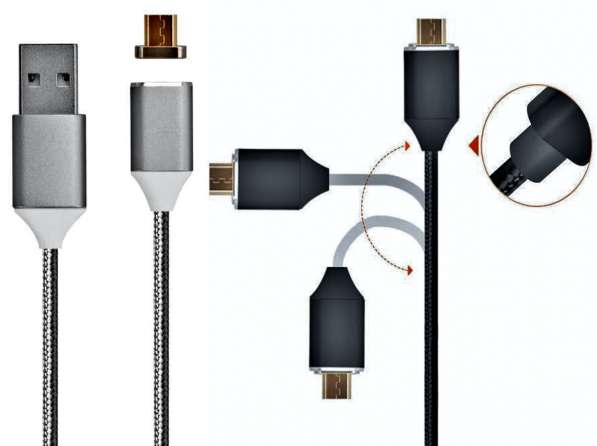 Магнитный плетёный Micro USB / USB кабель 1м в Брянске фото 6