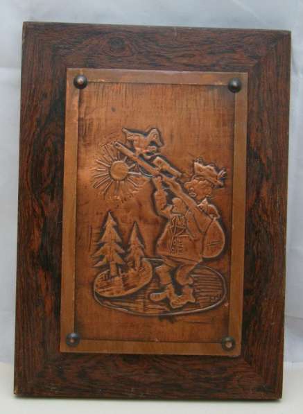 Чеканка винтажная Охотник (Q498)