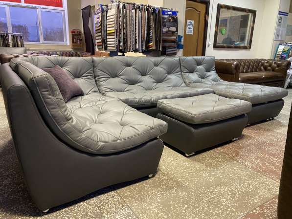 Модульный угловой кожаный диван в Москве фото 4