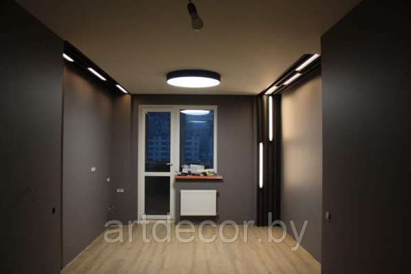 Реечные композиции в интерьере современного стиля в фото 5