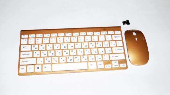Беспроводная клавиатура и мышь 902 (под Apple) в фото 5