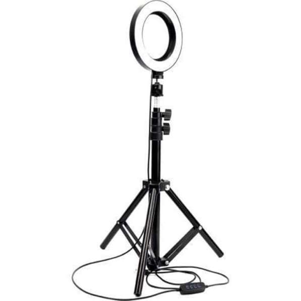 КОЛЬЦЕВАЯ СВЕТОДИОДНАЯ ЛАМПА 26 см Пульт Штатив2.1М Держате в фото 4