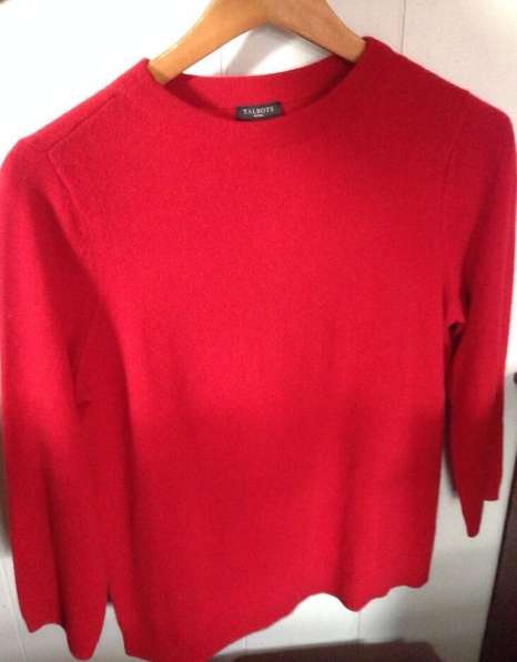 100% кашемир новый свитер, цвет красный, p.44 (из США) в Москве фото 5