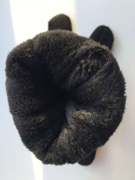 Перчатки новые 44 46 черные теплые верх съемный вязаные мода в Москве