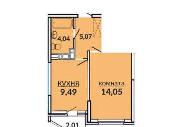 Продам однокомнатную квартиру в Краснодар.Жилая площадь 34,70 кв.м.Этаж 14.Дом кирпичный. в Краснодаре