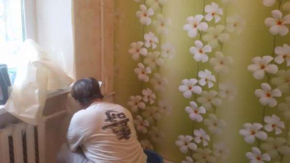 Шпаклевка покраска по клейка обои рогожка в Ростове-на-Дону