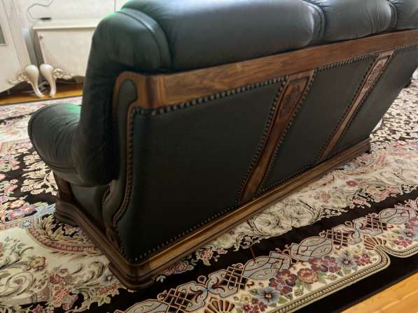 Кожаный диван и 2 кресла в Москве фото 4