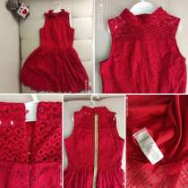 Платье для девочки рост 148-152 красное/кружевное, в Москве