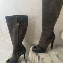 Сапоги демисезонные. Натуральная замша, в Москве