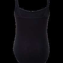 Купальник гимнастический на бретелях, хлопок, черный, р. 44-48, в Сочи