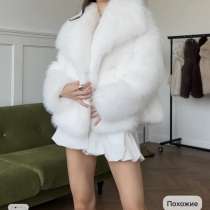 Шуба женская искусственная белая короткая, в Елеце
