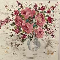 Картина маслом Цветы Мастихином, в Москве